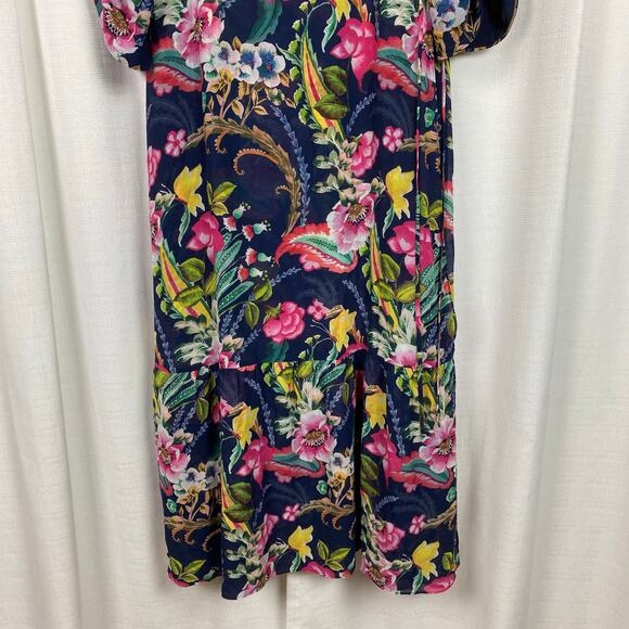 Soft Surroundings Navy Blue Paisley Samantha Maxi Dress Sz.L NWT - Picture 8 of 16